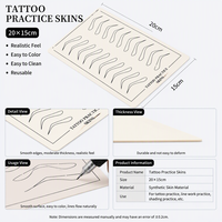 Peau d'entraînement pour tatouage, vente directe d'usine Peslief, 20*15cm. Haute qualité, facile à utiliser, idéal pour les débutants.