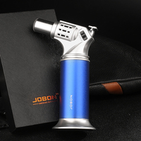 Briquet torche JOBON en alliage de zinc pour cuisine, barbecue, cigares, flamme réglable au gaz butane, vente en gros, coffret cadeau