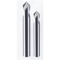 HRC55 2F foret central en carbure non revêtu 1-20mm fraise de forage en acier au tungstène massif pour l'aluminium