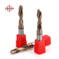 ZANHO HRC55 HRC60 Vollhartmetall-Spiralbohrer mit Geradem Schaft für Holzbearbeitung Metallbearbeitung CNC-Bearbeitung