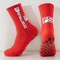 Fait sur mesure populaire de haute qualité Compression Grip Chaussettes athlétiques anti-dérapant Football Chaussettes hommes enfants Fs Sports Soccer Chaussettes