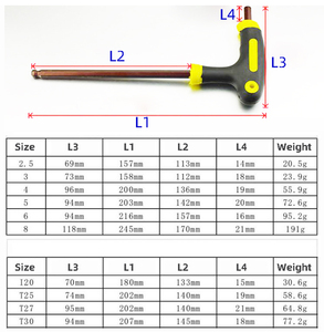 <span class=keywords><strong>Chiave</strong></span> esagonale a T lunga in lega S2 con estremità a sfera piatta, misure esagonali 2.5, 3, 4, 5, 6, <span class=keywords><strong>8</strong></span>, 10, 12 <span class=keywords><strong>mm</strong></span> per viti a testa esagonale - Product Image 6