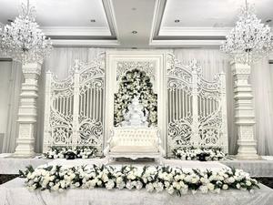 Décoration de scène de mariage hindou classique et élégante personnalisée en fibre pour la cérémonie de mariage Shiv Parvati, accessoires de fête - Product Image 2