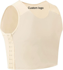 Top a Fascia VK per Donne Transgender e Tomboy, con Zip, Semi-Traspirante in Cotone Elastico - Product Image 1