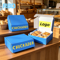 Boîtes à donuts personnalisées avec logo pour boulangerie, pâtisserie, desserts, pain, emballage en papier avec fenêtre transparente