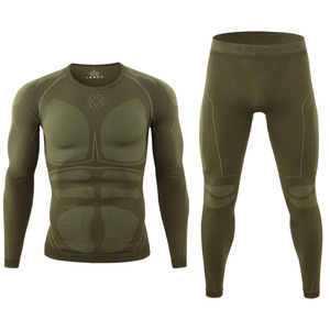 DF ESDY 1 Ensemble de sous-vêtements thermiques pour homme, sport et plein air, automne, anti-humidité, combinaison de ski, ensemble de yoga moulant, vêtements de cyclisme sans couture - Product Image 1