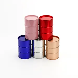 Ready To Ship Multi-Color Oil Drum Box Tin Money Pure Color Bank Coin Packaged For Kids