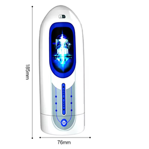 เครื่องช่วยสำเร็จความใคร่ชายพร้อมไฟ LED สีน้ำเงินและสีแดง โหมดหมุนอัตโนมัติและโหมดสั่นสะเทือนสำหรับการกระตุ้นผู้ใหญ่ - Product Image 3