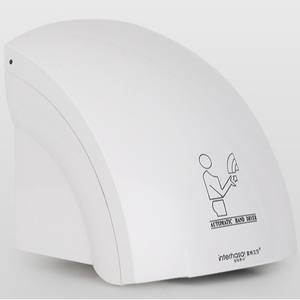 Secador de manos automático con sensor, 220V, eléctrico, de calor único, manos libres, para hotel, hogar, baño, blanco - Product Image 1