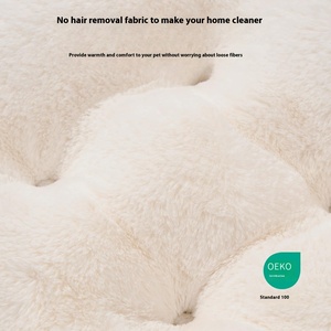 핫 세일 하이 퀄리티 인조 모피 라운드 애완 동물 침대 개를 위해 적합 고양이 따뜻한 두꺼운 작은 개 매트리스 고양이 소파 애완 동물 둥지 - Product Image 2