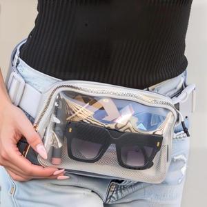 กระเป๋าคาดเอวใสแบบใส่ของได้เยอะ 1 ลิตร สำหรับผู้หญิงและผู้ชาย วัสดุ TPU PVC สำหรับวิ่ง ออกกำลังกาย หรือใช้ในสนามกีฬา - Product Image 1