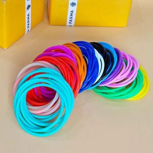 Bracelet en silicone pour enfants, accessoires pour cheveux arc-en-ciel, bracelet en silicone, élastique pour cheveux, bracelet en caoutchouc - Product Image 6