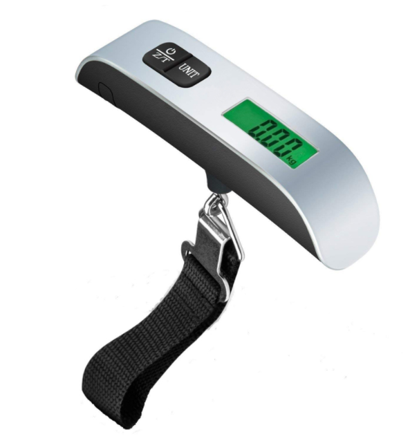Changxie 50kg Portable Stainless Steel ABS Plastic Digital Hand Hanging Scale Green Backlit Electronic Weighing Travel Luggage