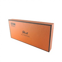 Kotak Hadiah Perhiasan Mewah Oranye Kustom, Kemasan Kardus, Dompet, Kotak Kertas dengan Logo untuk Grosir