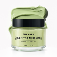 Meilleur masque hydratant profond hyaluronique Thé vert Aloe Vera Boue volcanique Masque facial à la glycérine Hydratant et apaisant