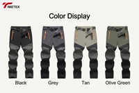 Pantalon de randonnée convertible unisexe TIMETEX, léger, en softshell extensible, construction en polyester, vêtements de trekking