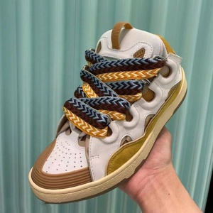 Nouvelles baskets montantes de luxe 2026 de haute qualité, antidérapantes, en maille, avec empiècements contrastants en tissu, pour hommes et femmes, style couple, modèle 'Bread Shoes' - Product Image 4