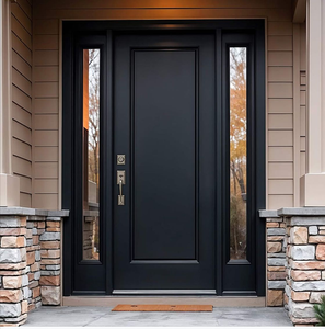 Chất lượng cao 3D chạm khắc thiết kế cửa trước với cửa sổ trong suốt bên cửa chính với nhiều điểm khóa cho biệt thự - Product Image 5