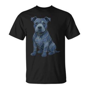 Camiseta de mezclilla con estampado de Pitbull para mujer, linda camiseta para mamá de Pitbull - Product Image 1