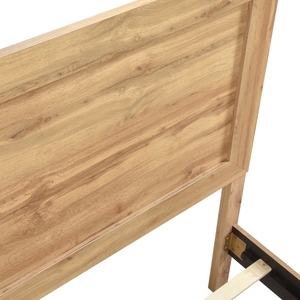 Cama Individual Ajustable con Acabado Natural, 1 Pieza, Muebles Modernos para Dormitorio Juvenil con Tapicería de Chenilla, OE HOME en Caja - Product Image 4