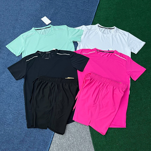 Ensemble de <span class=keywords><strong>t</strong></span>-<span class=keywords><strong>shirt</strong></span> et short de sport pour homme, polyester respirant, entraînement de gym, course à pied, fitness, survêtement d'é<span class=keywords><strong>t</strong></span>é, maillot de <span class=keywords><strong>foot</strong></span> - Product Image 2
