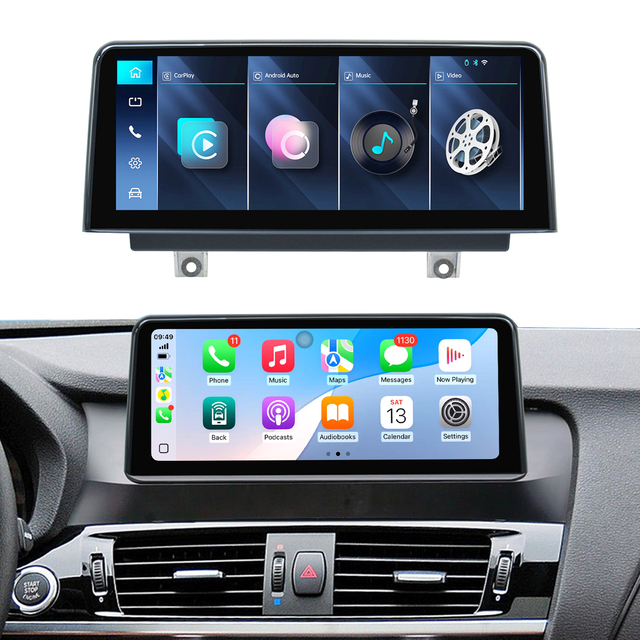 10.25 Inch for BMW X3 F25 X4 F26 CIC NBT Linux Screen Wireless CarPlay Android Auto Car Stereo 1920*720 Display