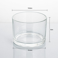 Bocaux en verre transparents simples pour bougies faites maison, diffuseurs de roseaux transparents pour la maison, coupelles à bougies pour DIY, logo personnalisé, MOQ