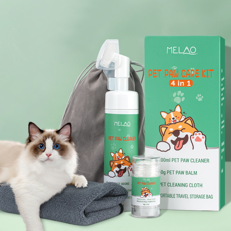 Nettoyeur de pattes pour animaux de compagnie 4 pièces