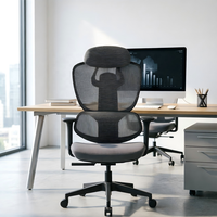 Nouvelle chaise de bureau exécutive ergonomique moderne en maille, pivotante et inclinable, avec accoudoirs 4D, appui-tête 3D et repose-pieds, en plastique robuste pour bureau à domicile