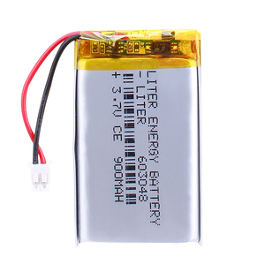 Batería de Litio Recargable de 3.7V, Batería de Polímero de Litio 603048 de 900mAh para Proyector, con Conector PH de 2 Pines y 2.0mm - Product Image 1