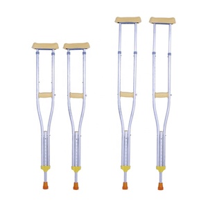 Muleta axilar médica ajustable para discapacitados y ancianos, andador antideslizante de aleación de aluminio y acero inoxidable, gran oferta - Product Image 1