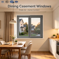 Ventana Abatible de Aluminio con Rotura de Puente Térmico de Alta Calidad, Apertura Interior, Doble Acristalamiento Aislante, Vidrio Templado, Insonorizada, Moderna