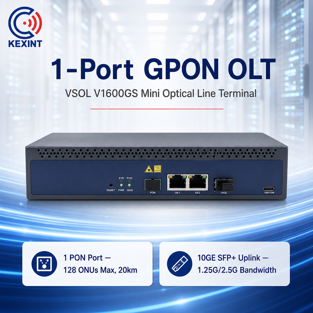 Original Vsol ZTE V1600GS Support 128 ONU 10GE PON Mini OLT 1 Port VSOL OLT GPON OLT