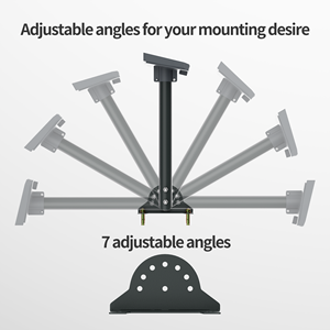 Starlink Gen 3 Dakdrager Beugel V3 <span class=keywords><strong>Pole</strong></span> Mount Grey Pipe Adapter Met Draaipaal Gemaakt Van Duurzaam Kunststof En Metaal - Product Image 3