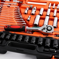 Kit d'outils de réparation automobile professionnel, 216 pièces, OEM, jeu de clés à douilles manuelles en acier au chrome-vanadium, étui rigide pour mécaniciens