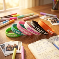 Bracelets en silicone personnalisés, bracelets en caoutchouc silicone avec logo ou message gravé au laser