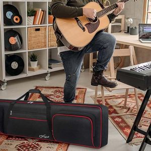 Free Sample Portable <b>61</b>-<b>Key</b> <b>Keyboard</b> Gig Bag Case Durable 600D Oxford Cloth 10mm Cotton Padded Case Gig Bag - Product Image 2