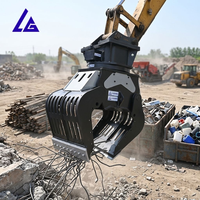 Grappin rotatif hydraulique certifié CE pour bois, avec rotateur, attache pour excavatrice de 10 à 20 tonnes