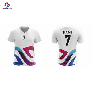 Maglietta da pallavolo a maniche corte personalizzata per ragazze all'ingrosso maglietta da pallavolo con scollo a v stampata per <span class=keywords><strong>club</strong></span> - Product Image 3