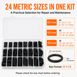 740PCS O-ring <strong>Kit</strong> High-temperature Resistant Black Hydraulic Seal <strong>Repair</strong> <strong>Kit</strong> Rubber O-ring Box <strong>Repair</strong> <strong>Kit</strong> Rubber O-Ring Seal <strong>Kit</strong> - Product Image 2