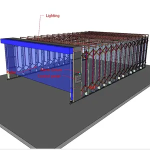 <span class=keywords><strong>Cabine</strong></span> <span class=keywords><strong>de</strong></span> <span class=keywords><strong>peinture</strong></span> mobile rétractable et <span class=keywords><strong>pliable</strong></span>, certifiée CE ISO, personnalisable, avec brûleur diesel, éclairage LED, système <span class=keywords><strong>de</strong></span> filtration <span class=keywords><strong>de</strong></span> puissance 15 kW - Product Image 2