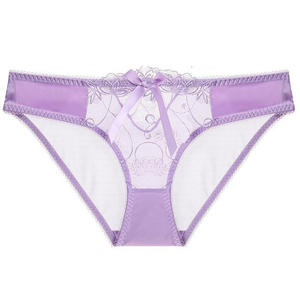 Venta al por mayor de fábrica: Bragas de mujer de malla calada bordadas, ropa interior sexy de encaje para mujer - Product Image 3