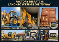 Backhoe Loader Diesel Hidrolik 4 Roda dengan PLC dan Lampiran Pompa untuk Konstruksi Kota
