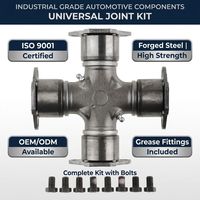 Junta Universal Redonda Completa Serie 1710 de 5-280X, Junta en U para Eje de Transmisión Engrasable de 1.938" de Diámetro y 6.094" de Longitud para Camiones de Trabajo Pesado