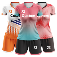 Uniforme de football rayé original pour femmes uniforme de football drapeau jeunesse original personnalisé maillot de football féminin respirant WFW28