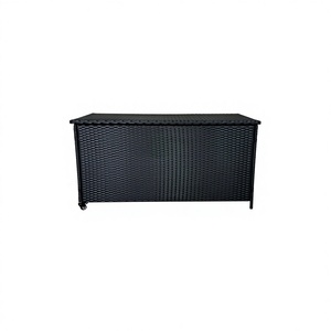 Boîte <span class=keywords><strong>de</strong></span> rangement <span class=keywords><strong>de</strong></span> <span class=keywords><strong>jardin</strong></span> avec couvercle (124x14x59cm) en osier pour l'organisation <span class=keywords><strong>de</strong></span> la maison, le rangement des couvertures, des jouets et des vêtements, et la décoration - Product Image 1