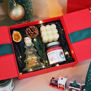 Christmas Fragrance <b>Gift</b> <b>Box</b> Scented Candle Set Romantic Long Lasting Aroma Decor Holiday Guest Favors - Product Image 1