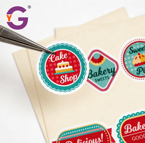 Pegatinas personalizadas troqueladas de vinilo impermeables para decoración de empaques de panadería, productos horneados, sellos de regalo, pegatinas personalizadas para alimentos. - Product Image 2