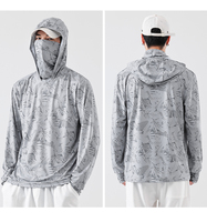 Camisa de pesca de manga larga personalizada de fábrica Upf 50 + ropa de secado rápido con capucha adultos camisas hombre