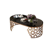 Offre Spéciale Professionnel Usine Personnalisé Moderne En Acier Inoxydable Marbre Table Basse